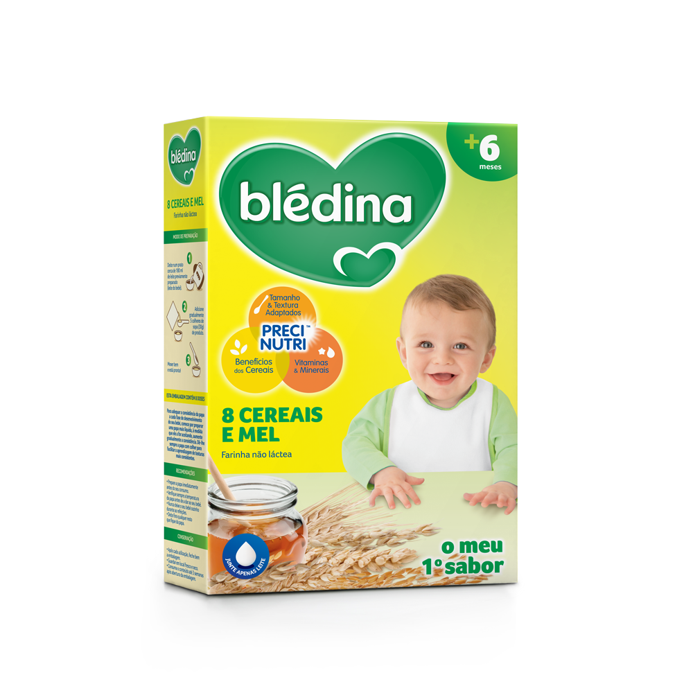 FARINHA NL 8 CEREAIS MEL 250G BLEDINA 6M